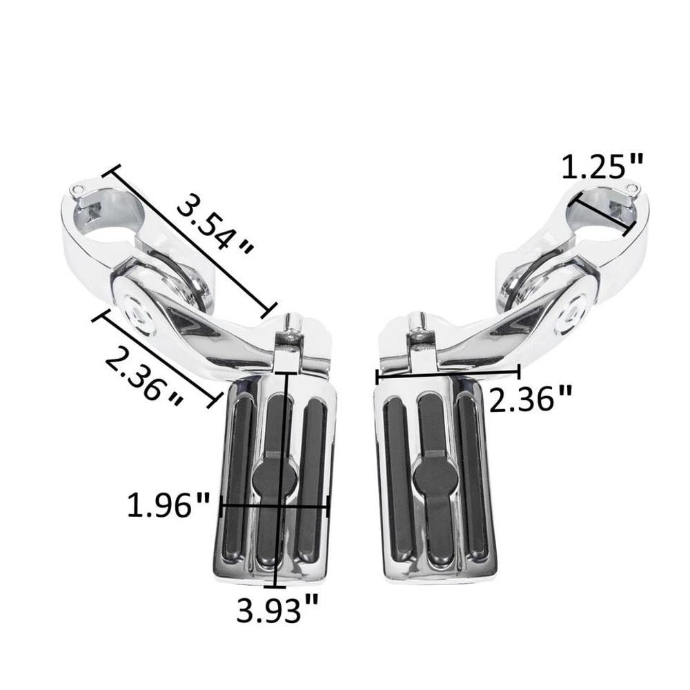 Harley Highway Foot Pegs Engine Guard Adjustable Crash Bar Footrests 1