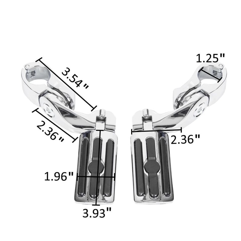 Harley Highway Foot Pegs Engine Guard Adjustable Crash Bar Footrests 1