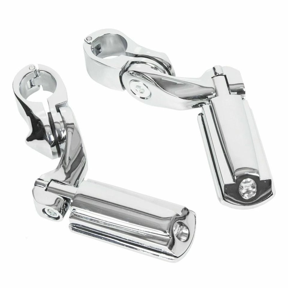 Harley Highway Foot Pegs Engine Guard Adjustable Crash Bar Footrests 10