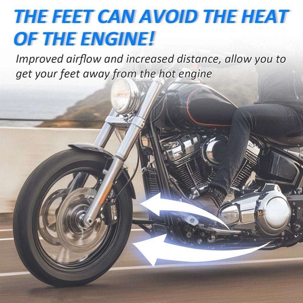 Harley Highway Foot Pegs Engine Guard Adjustable Crash Bar Footrests 2