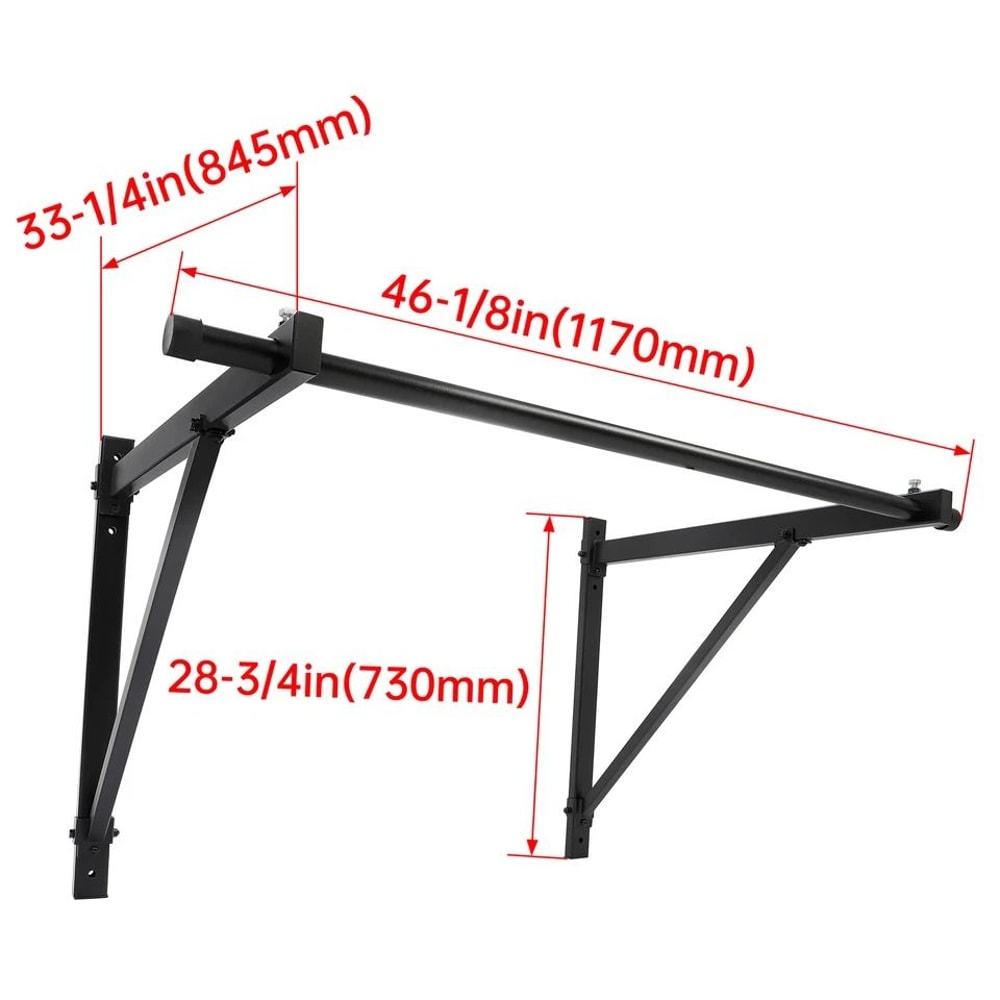 Heavy Duty Wall Mounted Pull Up Bar For Home Gym Strength Training 1