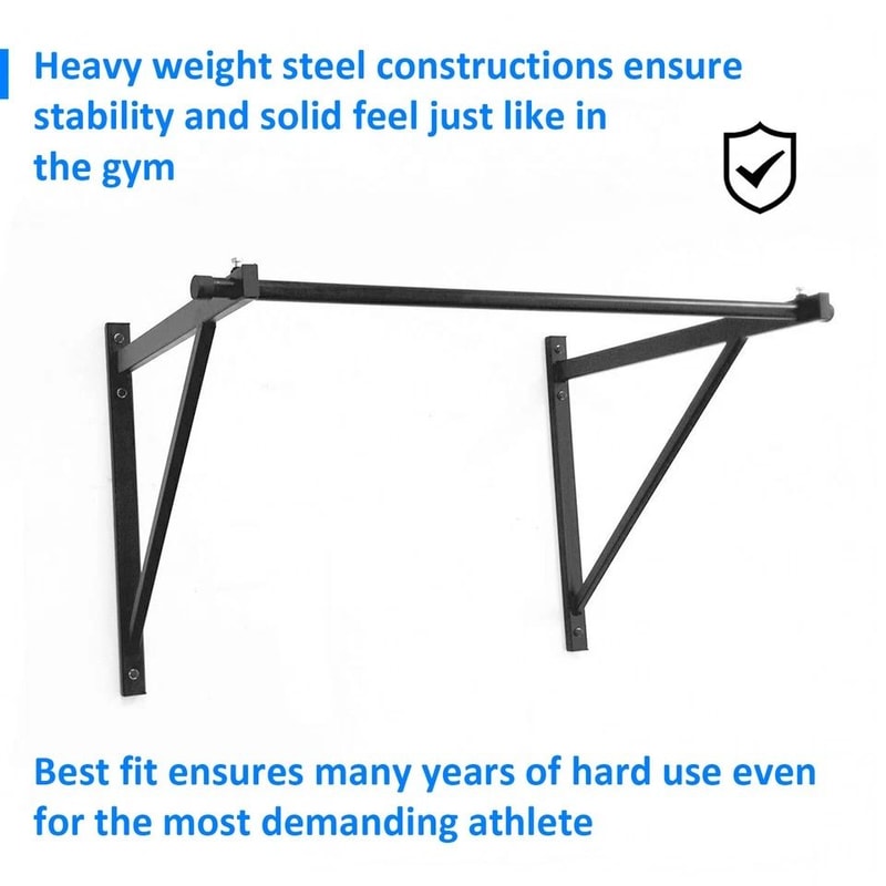 Heavy Duty Wall Mounted Pull Up Bar For Home Gym Strength Training 6