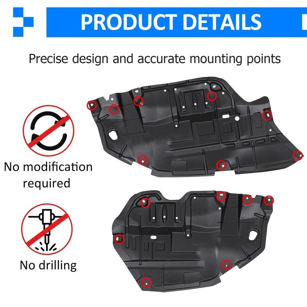 Toyota Camry Engine Splash Shield Pair Front Under Cover LH RH 3