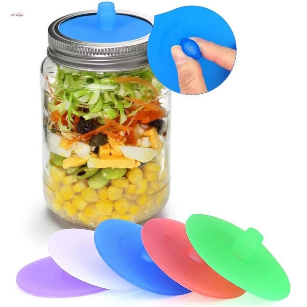 Silicone Fermentation Lids For Wide Mouth Mason Jars With Waterless 1