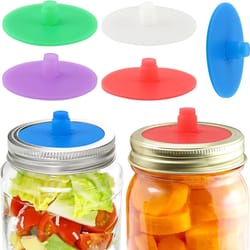 silicone fermentation lids for wide mouth mason jars with waterless
