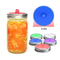 Silicone Fermentation Lids For Wide Mouth Mason Jars With Waterless 6