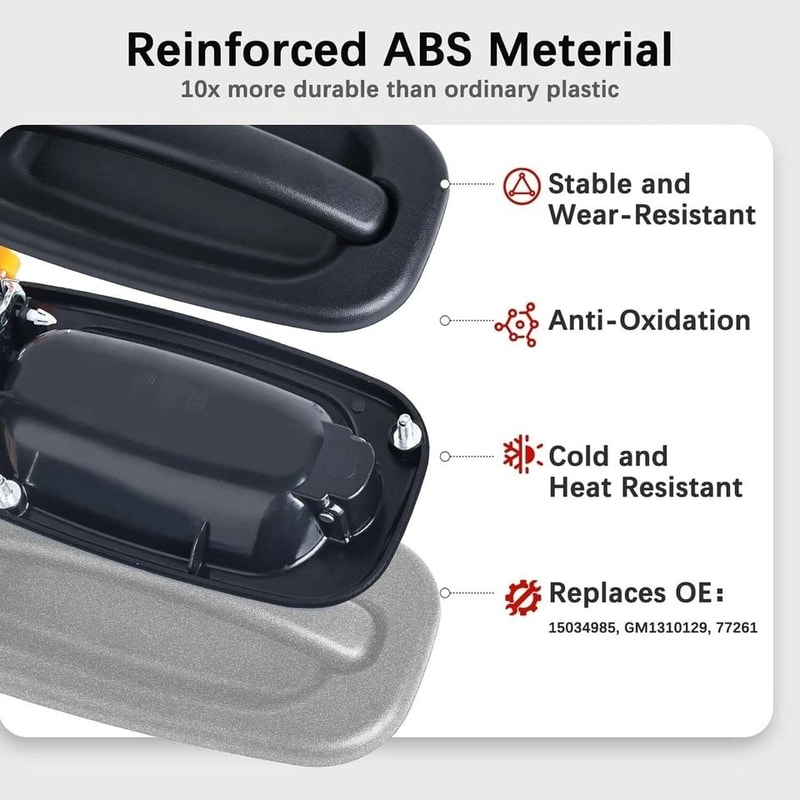 Front Driver Side Exterior Door Handle For Chevy GMC Left LH Replacement 3