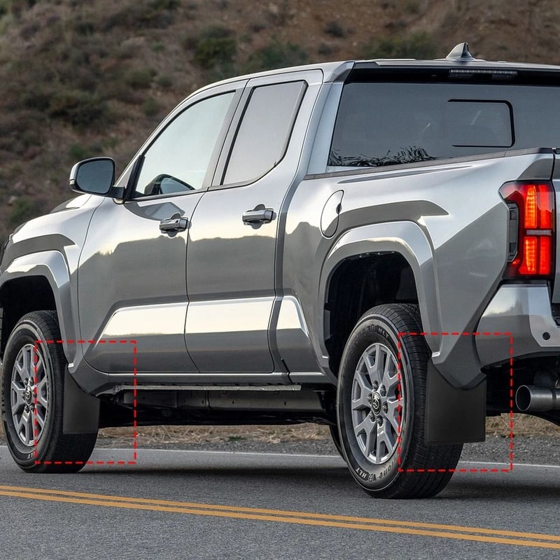 Toyota Tacoma Mud Flaps Splash Guards Front Rear 5