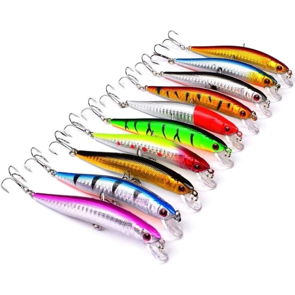 Lot Kinds Of Fishing Lures Crankbaits Hooks Minnow Baits Tackle Crank 12