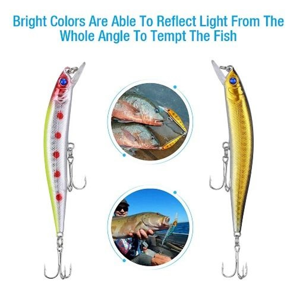 Lot Kinds Of Fishing Lures Crankbaits Hooks Minnow Baits Tackle Crank 4