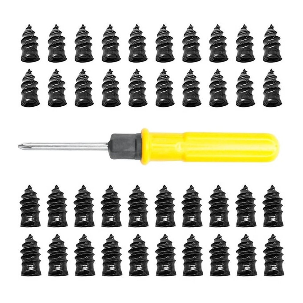 Tire Repair Kit With Screwdriver Quick Rubber Tire Repair Nails For Tubeless Tires 0