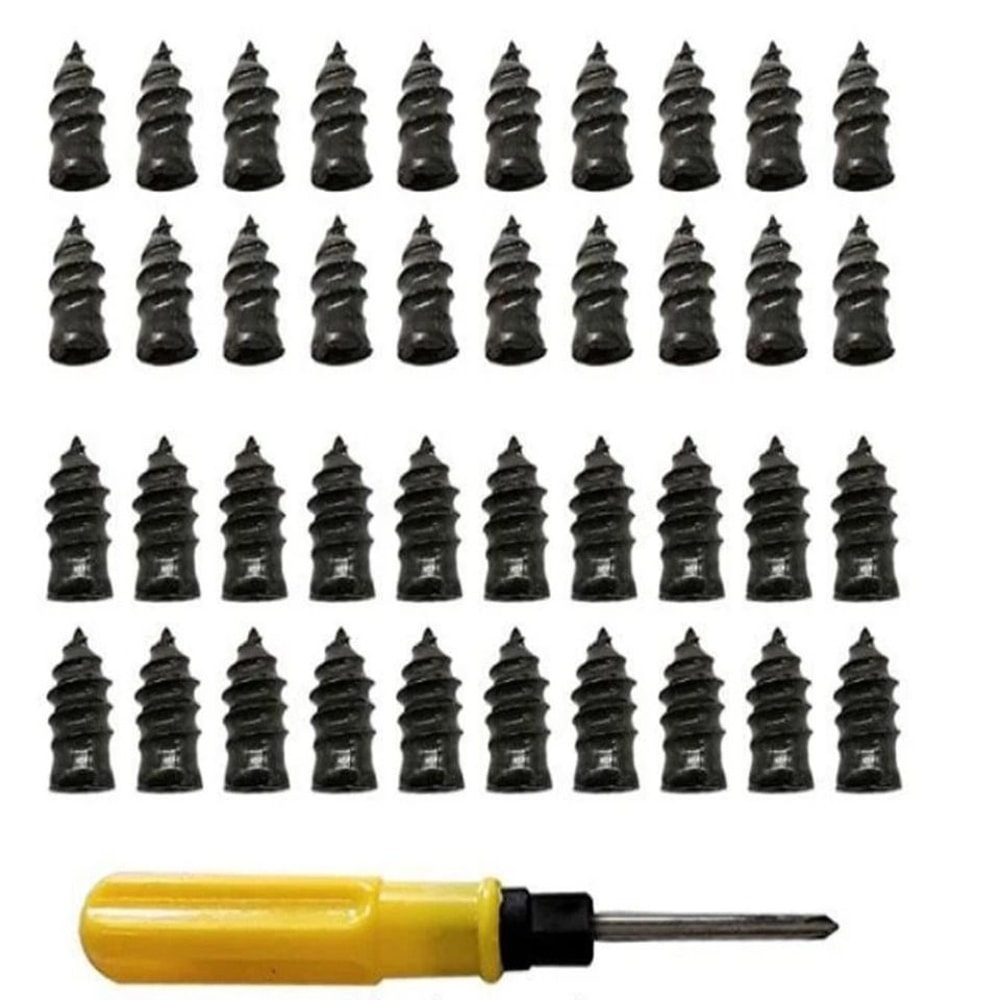 Tire Repair Kit With Screwdriver Quick Rubber Tire Repair Nails For Tubeless Tires 1