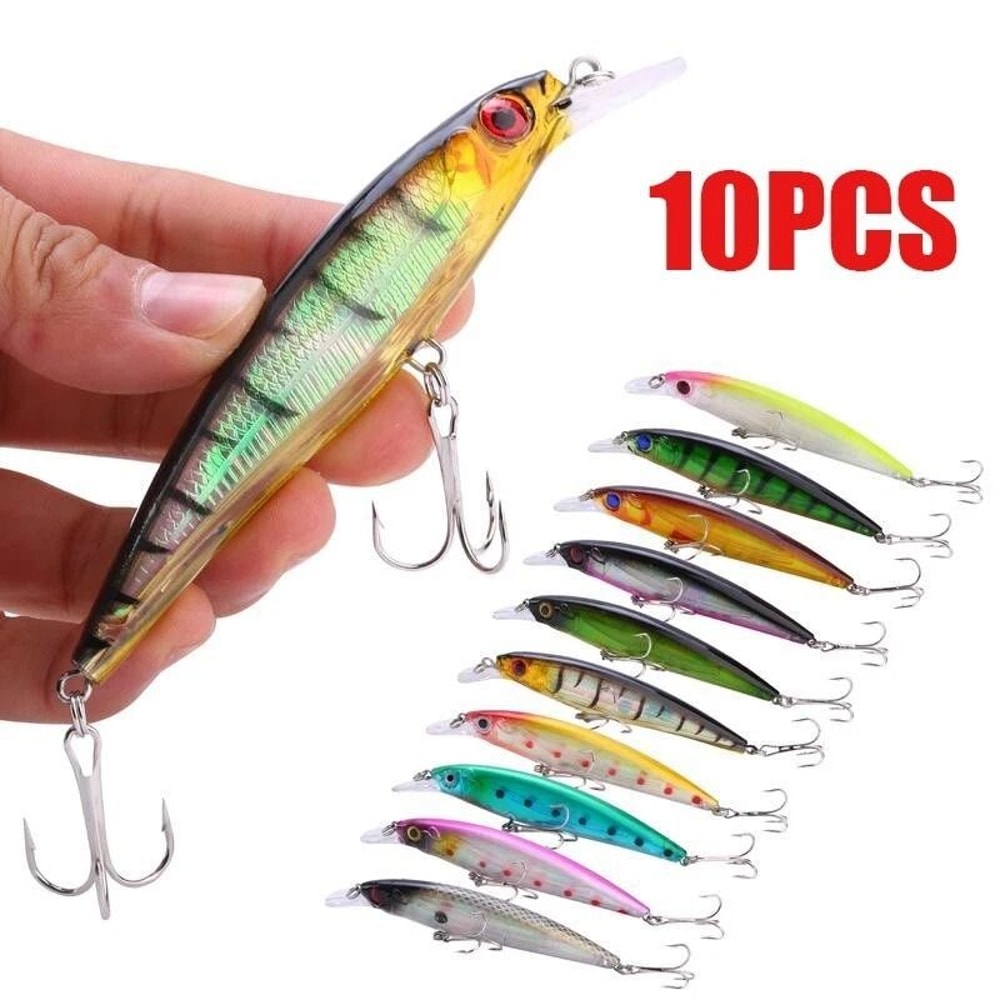 Bass Fishing Lures Crankbait Minnow Set For Freshwater Anglers 1