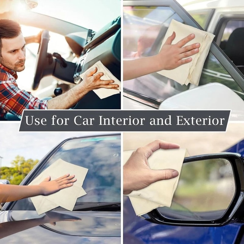 Large Natural Chamois Car Drying Towel Absorbent Shammy Towel 2