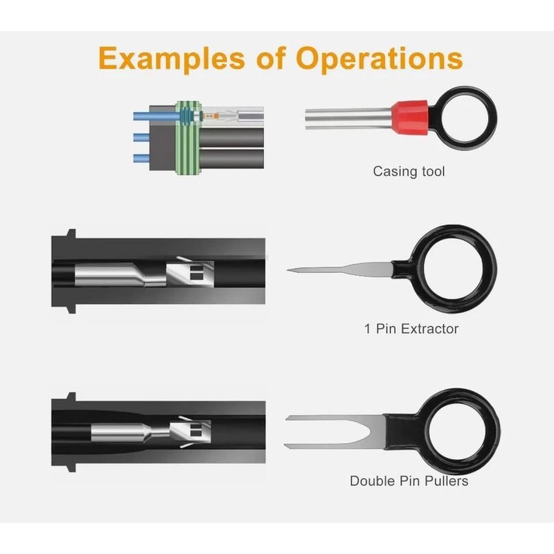 Terminal Pin Removal Tool Kit For Wiring Harness And Connector Repair 3