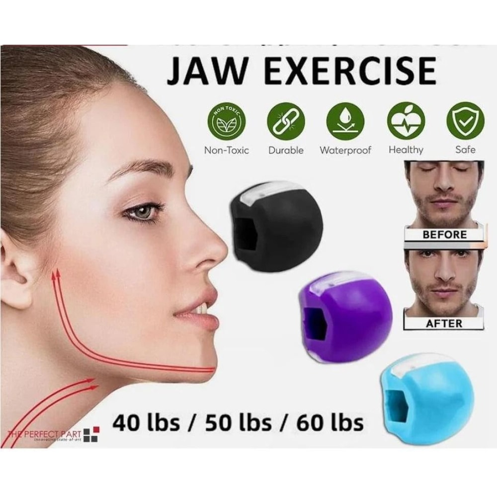 Jawline Exerciser Set Jaw Trainer And Jaw Exercise Ball For Face And Neck Toning 6