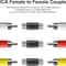 RCA Female To Female Coupler Adapter For AV Audio Video Cable Extension 1