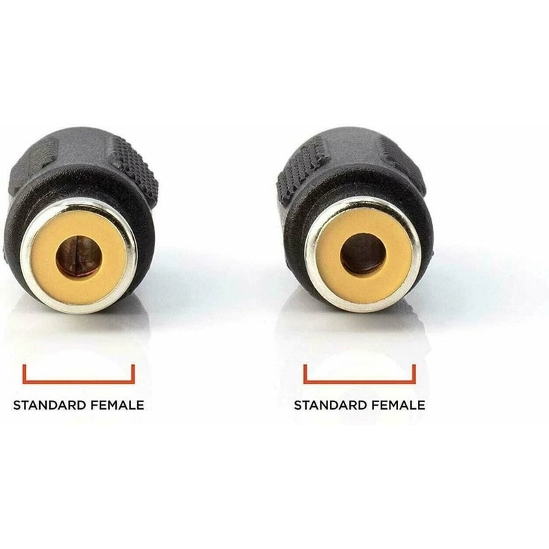 RCA Female To Female Coupler Adapter For AV Audio Video Cable Extension 2