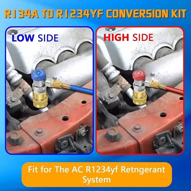 Adjustable Adapter Set Brass High Low Quick Couplers For AC Service 3