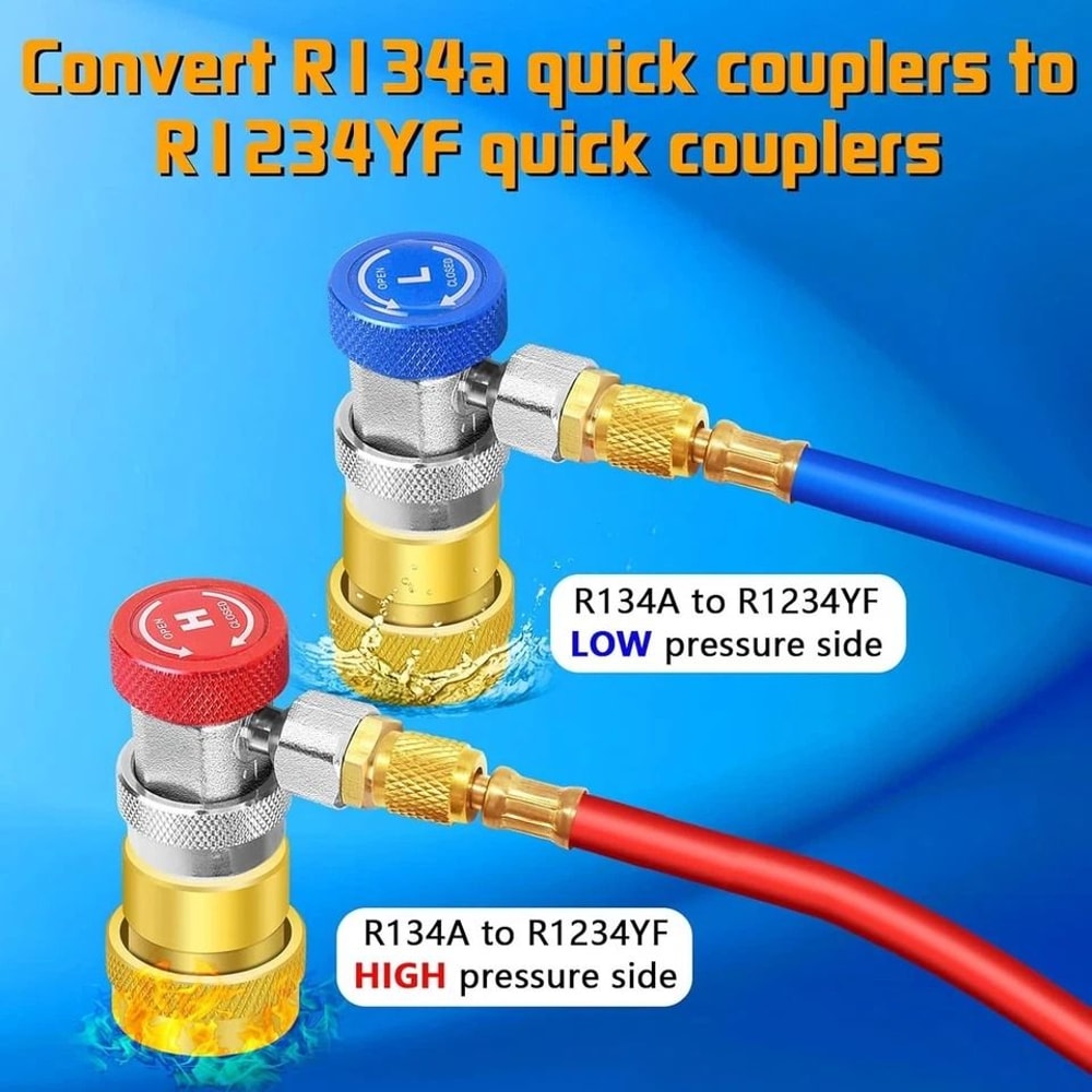 Adjustable Adapter Set Brass High Low Quick Couplers For AC Service 5