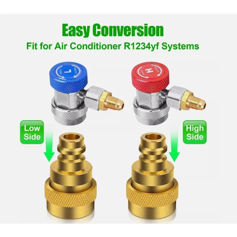 Adjustable Adapter Set Brass High Low Quick Couplers For AC Service 6