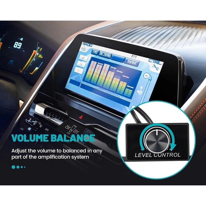 Universal Car Bass Knob RCA Level Controller For Amplifier And Subwoofer 3