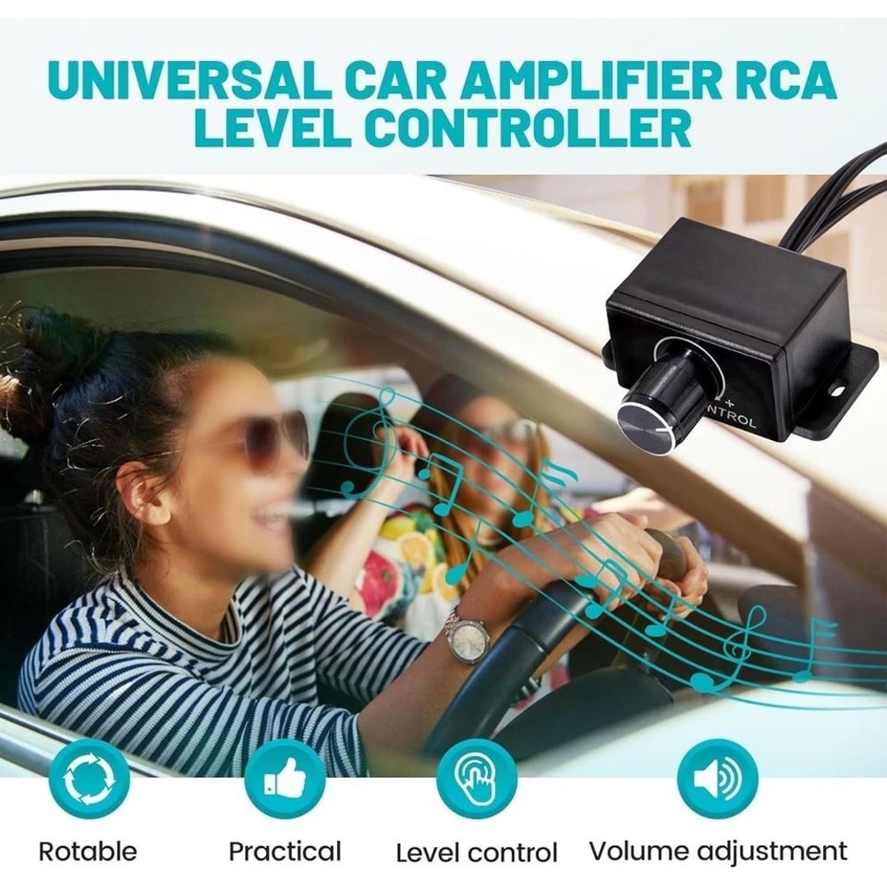 Universal Car Bass Knob RCA Level Controller For Amplifier And Subwoofer 4