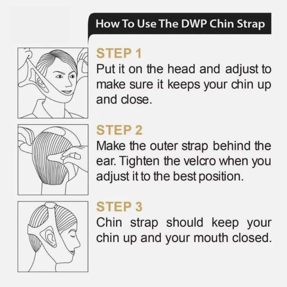 Anti Snoring Chin Strap For Sleeping Adjustable Breathable Jaw Support Belt 4