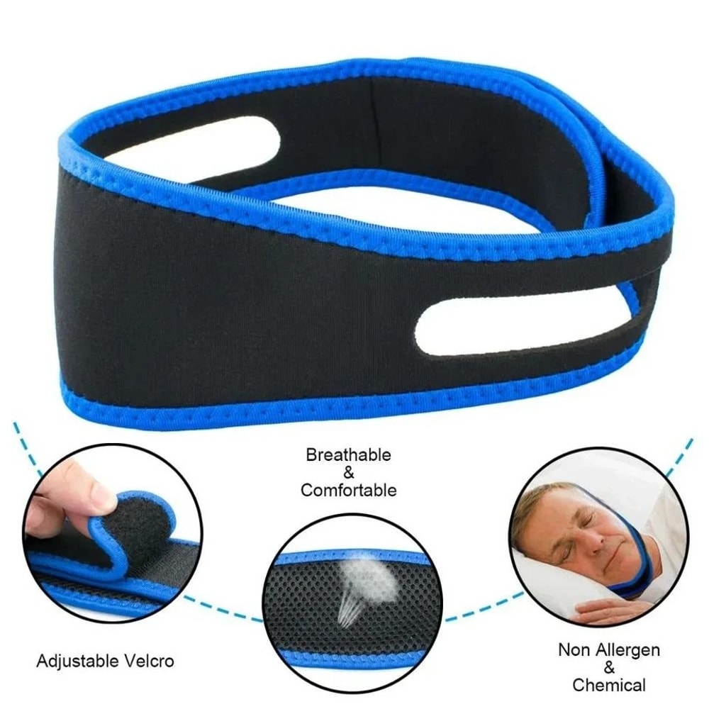 Adjustable Anti Snore Chin Strap For CPAP Users Sleep Apnea Jaw Support 5
