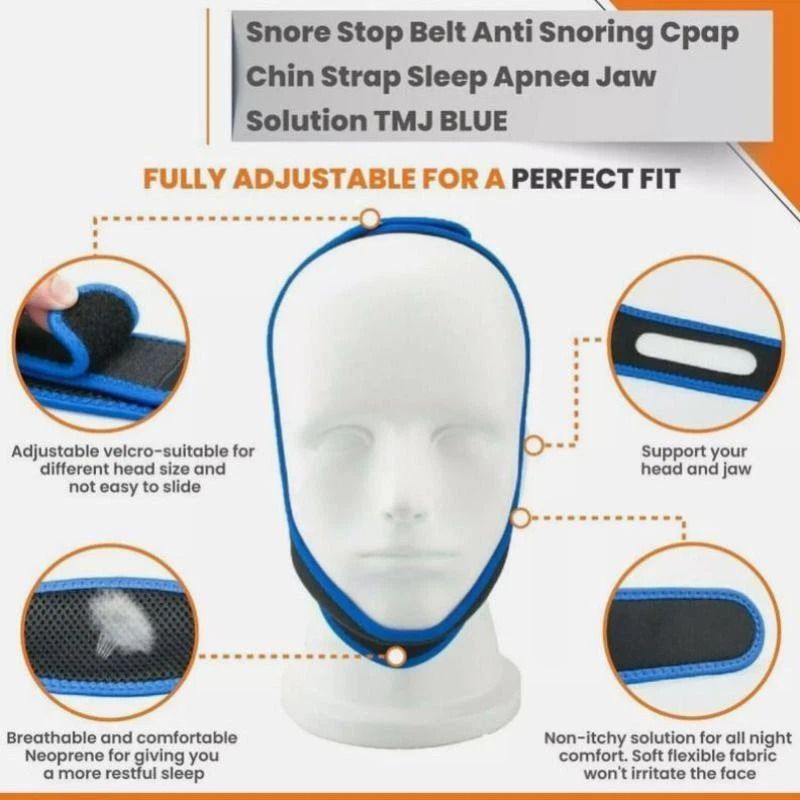 Adjustable Anti Snore Chin Strap For CPAP Users Sleep Apnea Jaw Support 6