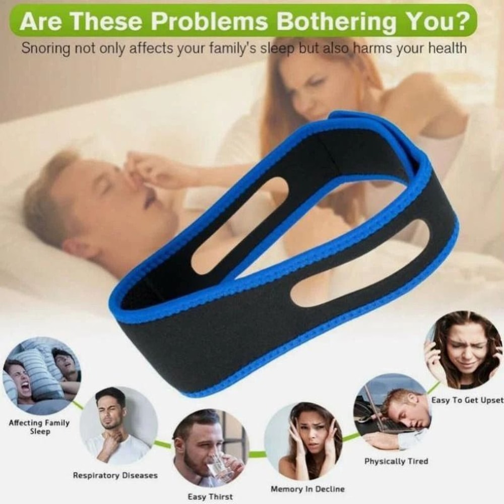 Adjustable Anti Snore Chin Strap For CPAP Users Sleep Apnea Jaw Support 8
