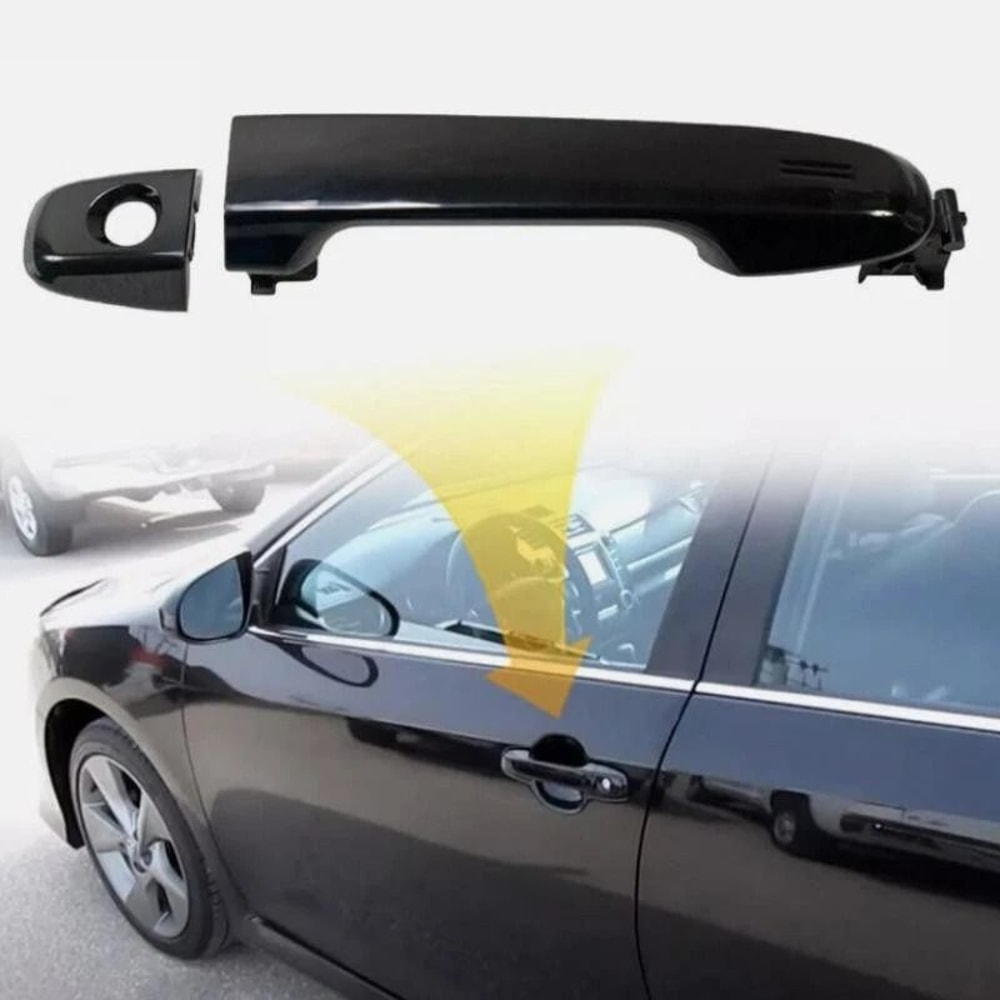 Exterior Door Handle Front Left Driver Side Black Replacement 0