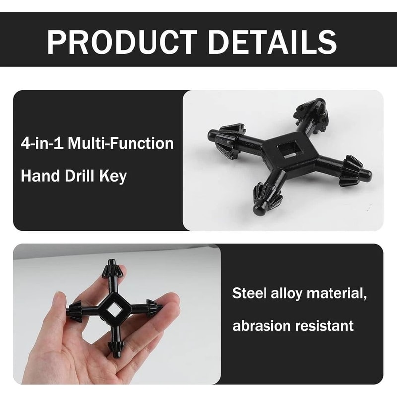 Universal Way Drill Press Chuck Key For Chucks Hand Tool Accessory 2