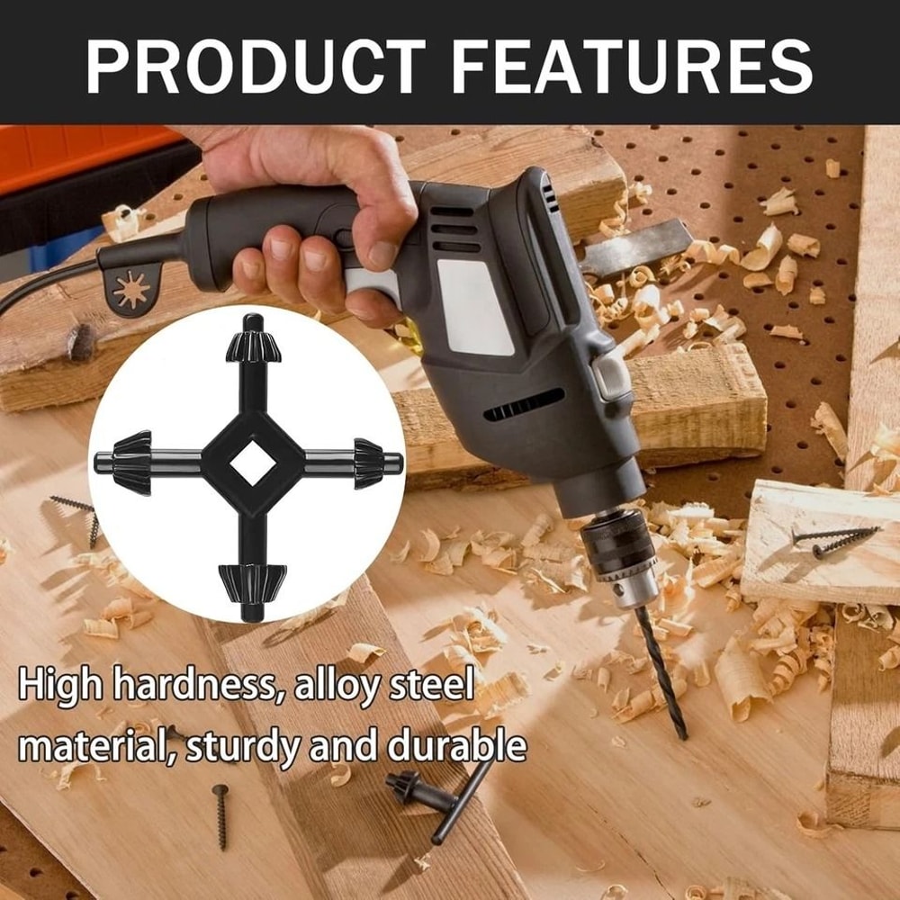 Universal Way Drill Press Chuck Key For Chucks Hand Tool Accessory 4