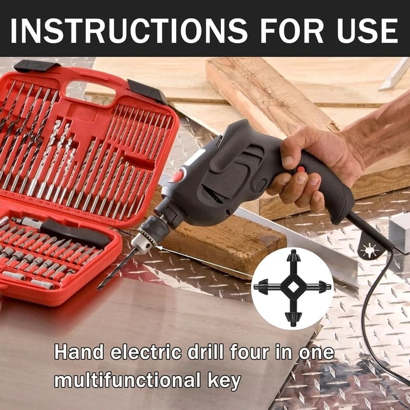 Universal Way Drill Press Chuck Key For Chucks Hand Tool Accessory 5