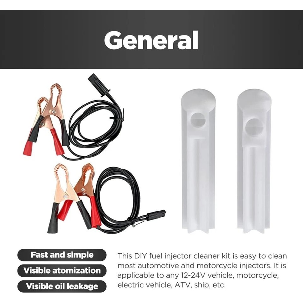 Universal Fuel Injector Flush Adapter Fuel Injector Cleaning Kit DIY Car Cleaning Tool For Engine 6