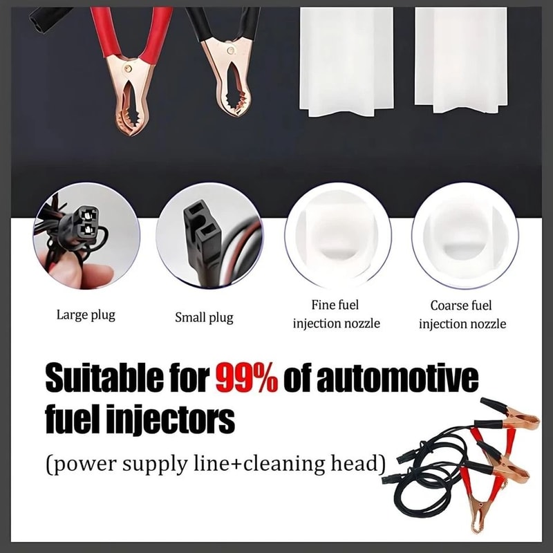 Universal Fuel Injector Flush Adapter Fuel Injector Cleaning Kit DIY Car Cleaning Tool For Engine 12