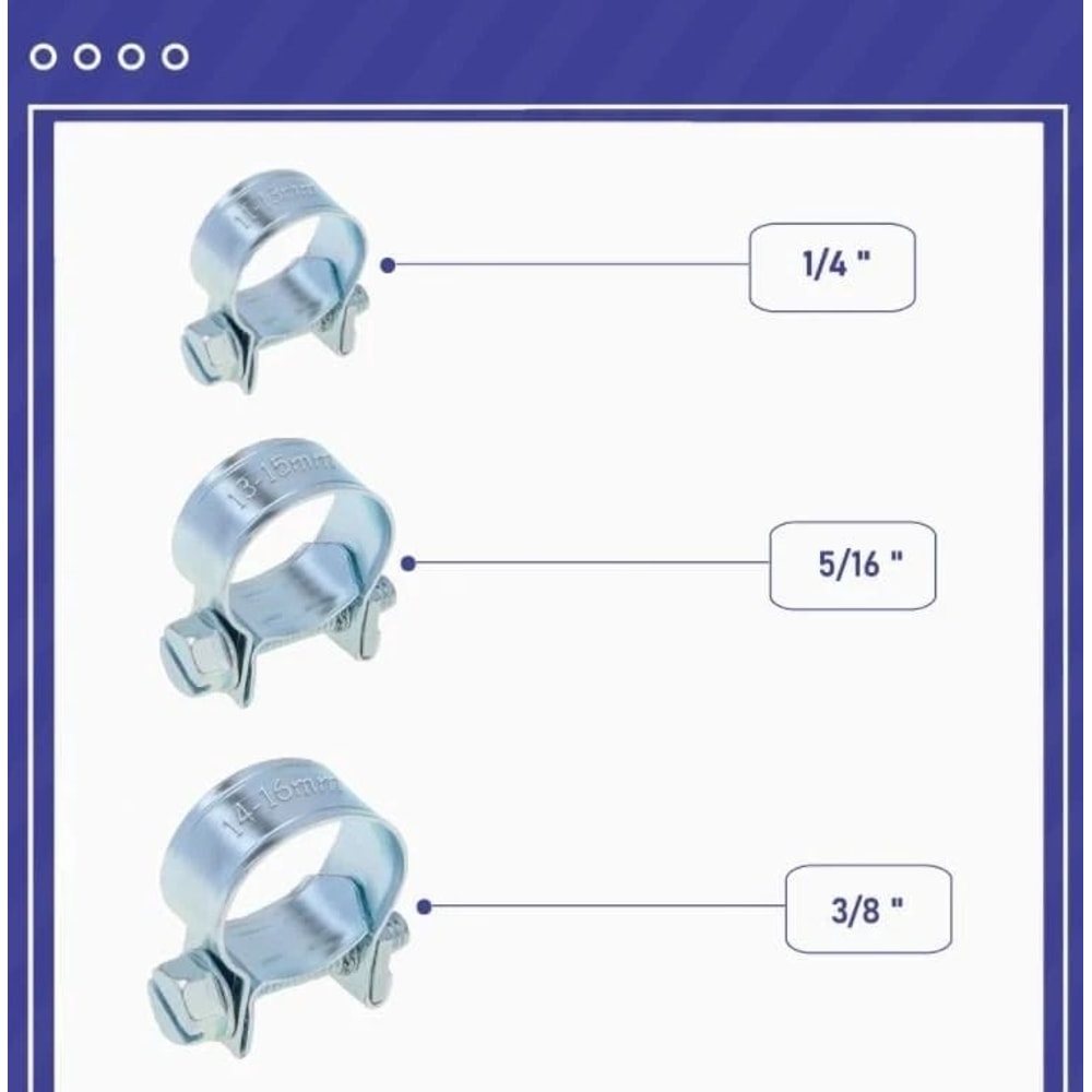 Fuel Injection Hose Clamps For Gas Line Durable Pipe Clamps For Car DIY Projects 2