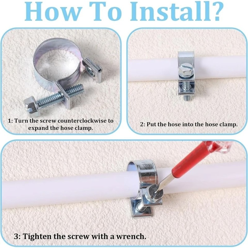 Fuel Injection Hose Clamps For Gas Line Durable Pipe Clamps For Car DIY Projects 3