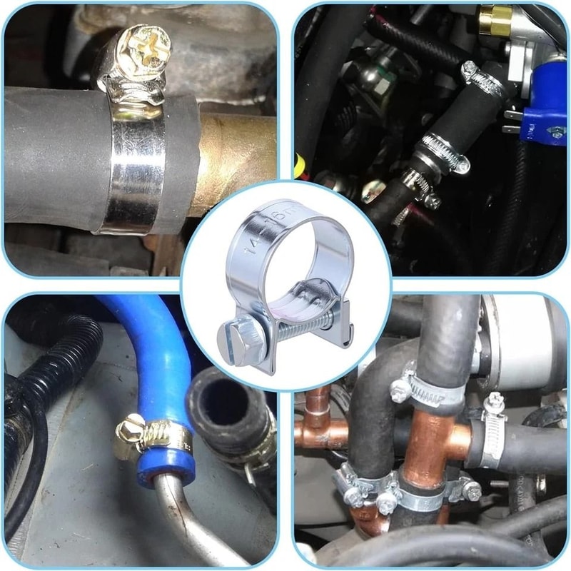 Fuel Injection Hose Clamps For Gas Line Durable Pipe Clamps For Car DIY Projects 7