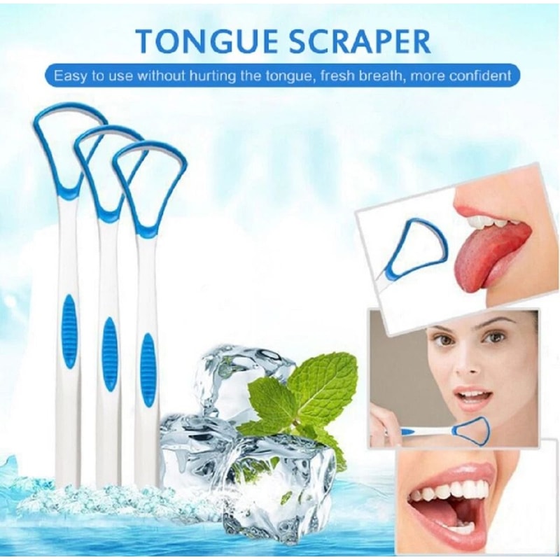 Tongue Scrapers For Fresh Breath Oral Hygiene Ideal For Adults Kids 1