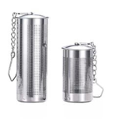 stainless steel tea infuser balls with fine mesh strainer and chain hook ideal for loose leaf tea brewing