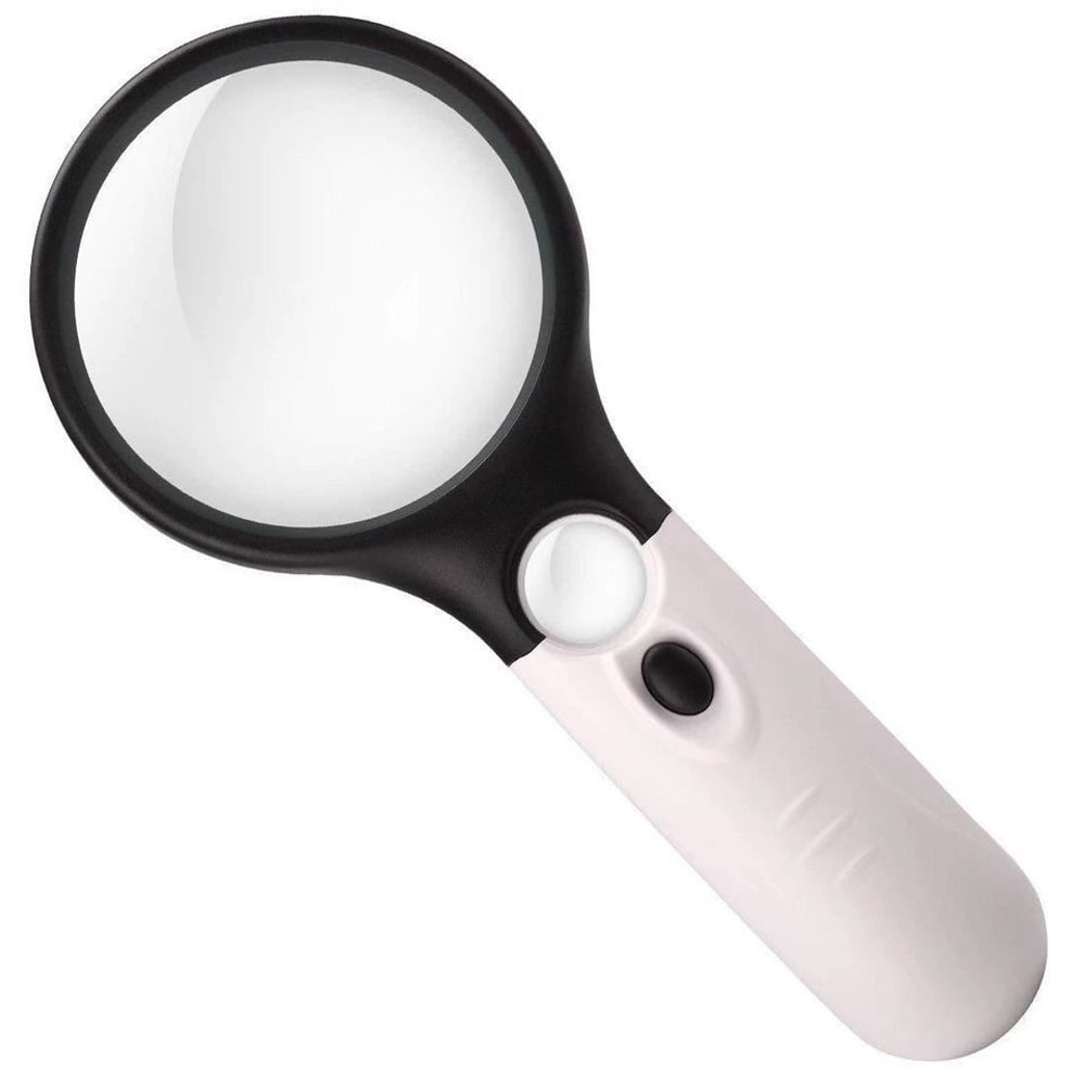 LED Jewelry Loupe Magnifier Handheld Magnifying Glass With Light Modes Portable For Precision Work 0