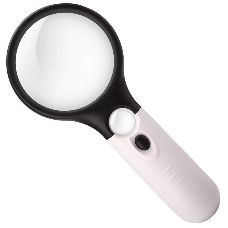 LED Jewelry Loupe Magnifier Handheld Magnifying Glass With Light Modes Portable For Precision Work 0