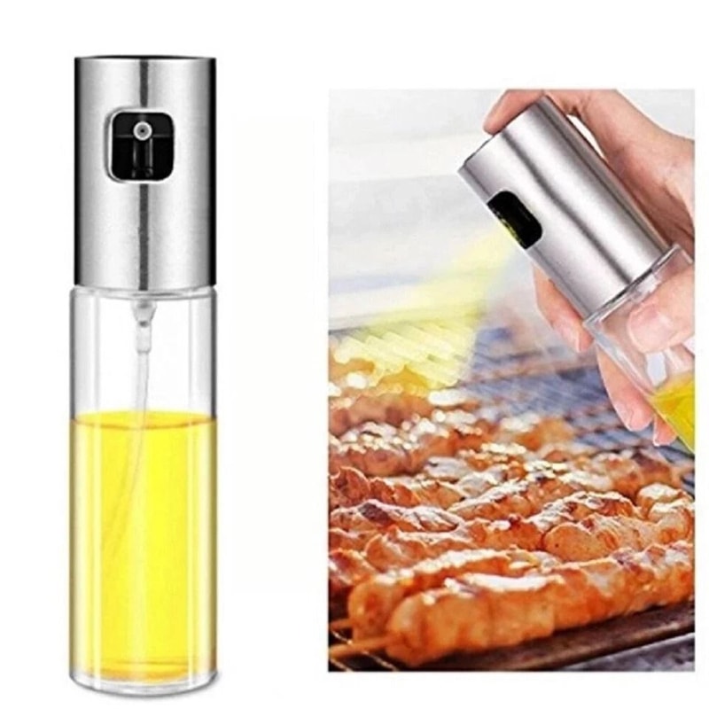 Stainless Steel Olive Oil Sprayer Mister Refillable Cooking Spray Bottle For BBQ Kitchen And Health 0