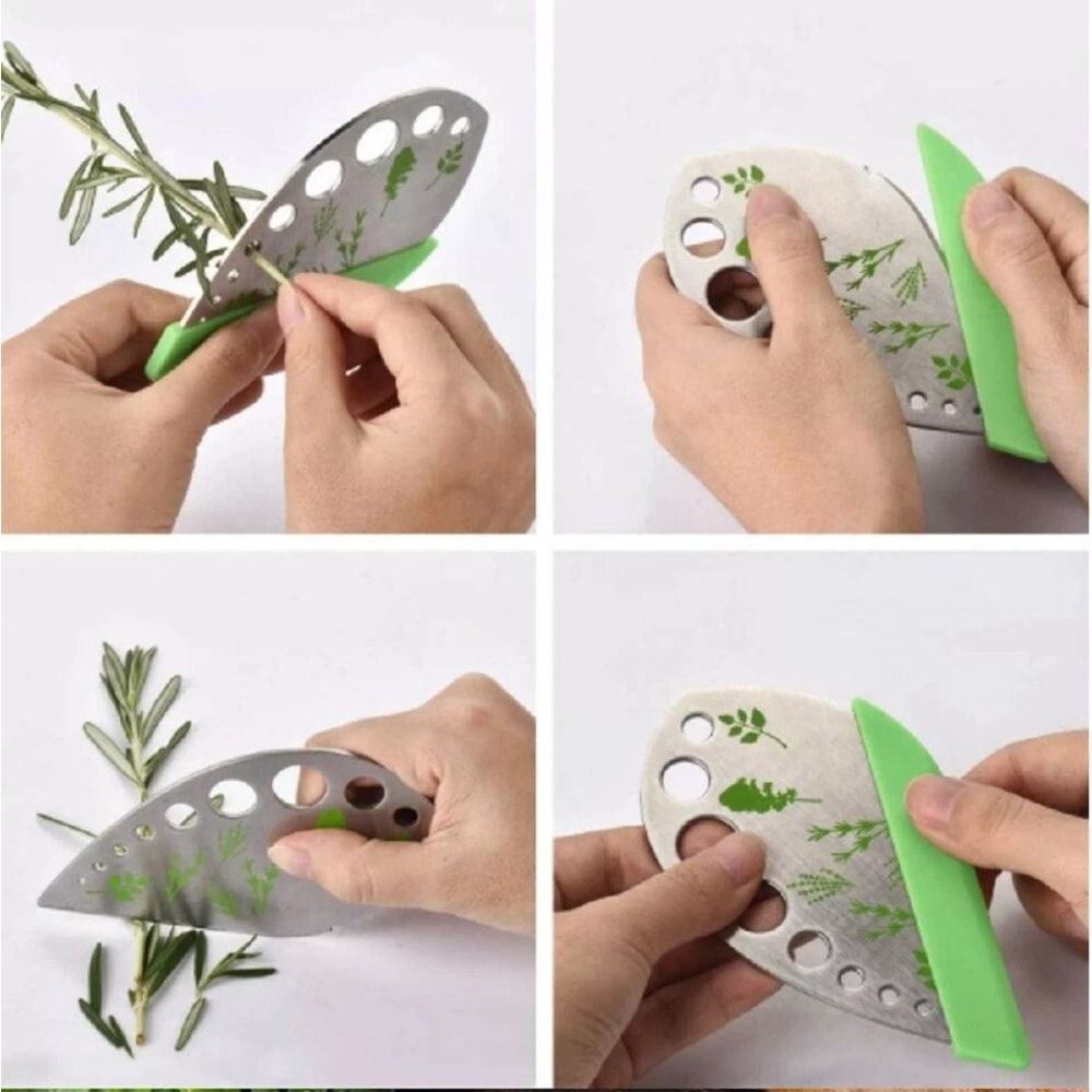 Stainless Steel Herb Stripper Easy Kale Greens Stem Remover For Quick Prep 6