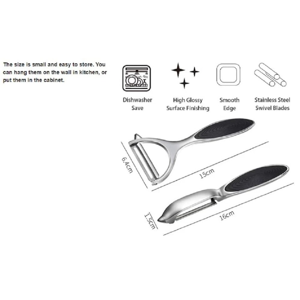 Stainless Steel Vegetable Fruit Peeler Set With NonSlip Handle Potato Carrot Peeler 7