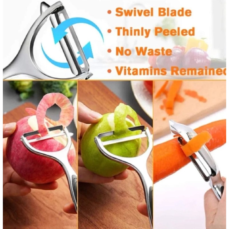 Stainless Steel Vegetable Fruit Peeler Set With NonSlip Handle Potato Carrot Peeler 8