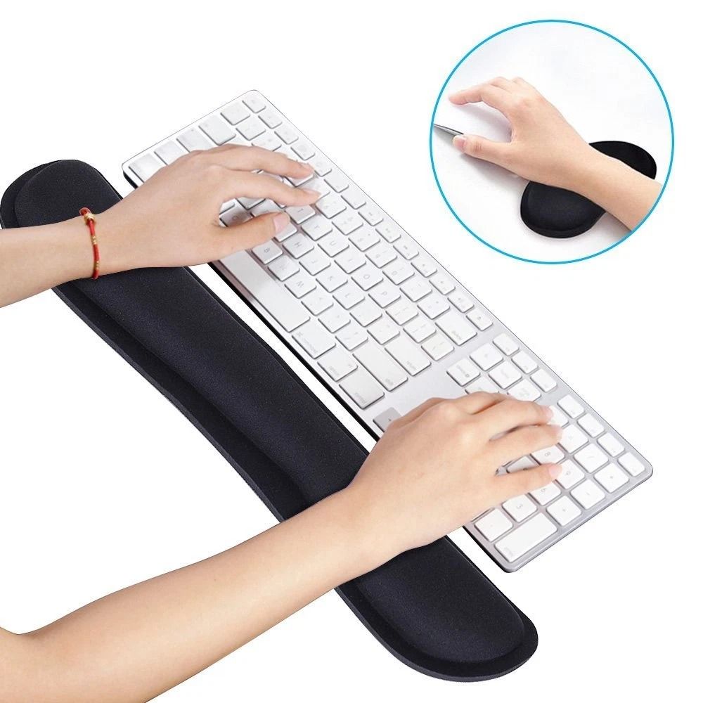 Keyboard And Mouse Wrist Rest Set Memory Foam Gel Support Cushion For Ergonomic Comfort 8