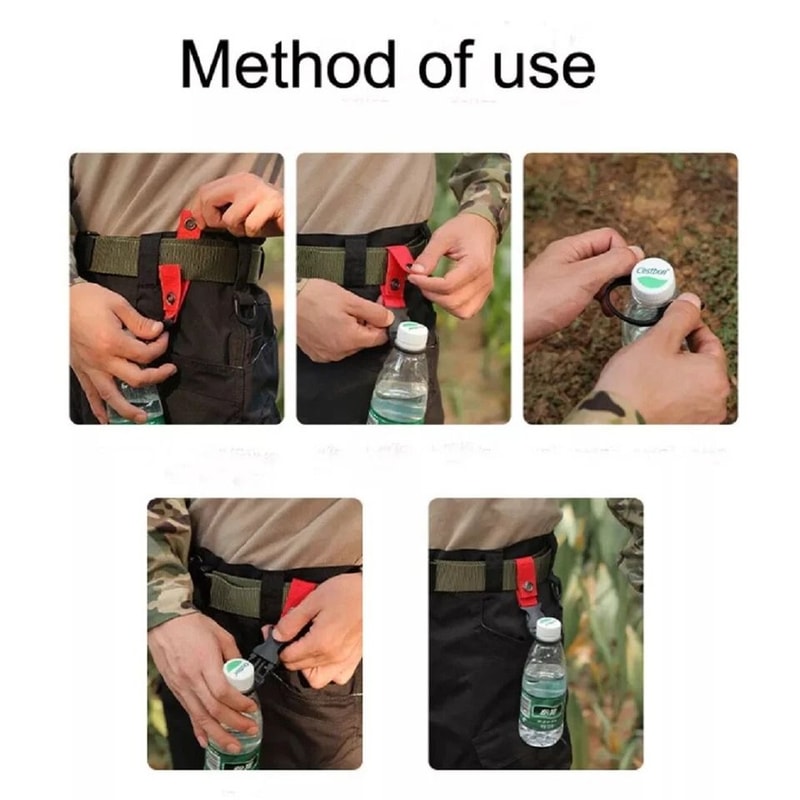 Carabiner Water Bottle Holder Clips For Belt Backpack Perfect For Travel Hiking 1